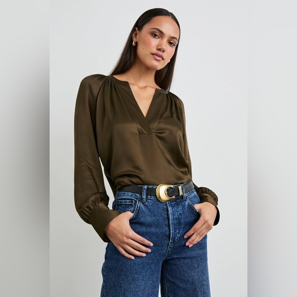 Rails Wynna Top in Dark Moss - Size L - Picture 9 of 10